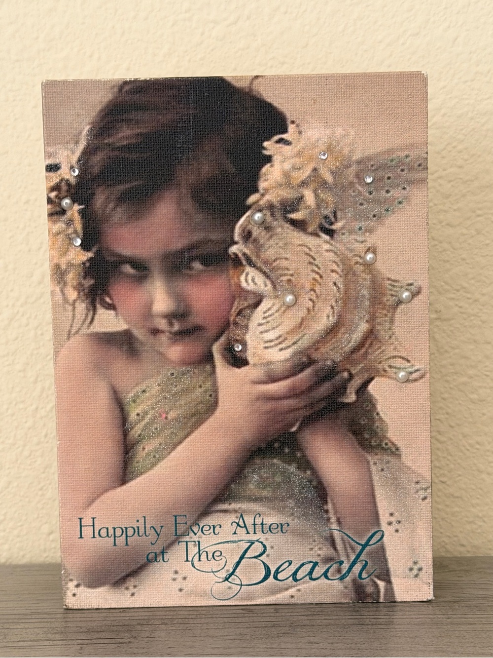 Wooden Canvas Vintage Whimsical Decorative Beach Picture - Picture 2 of 11